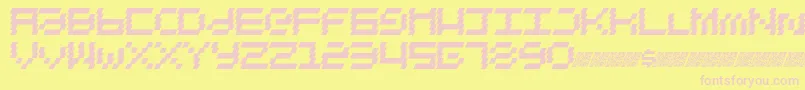 Electrohouse Font – Pink Fonts on Yellow Background