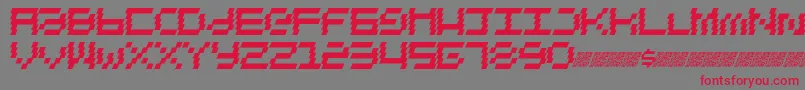 Electrohouse Font – Red Fonts on Gray Background