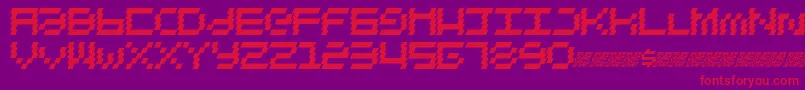 Electrohouse Font – Red Fonts on Purple Background