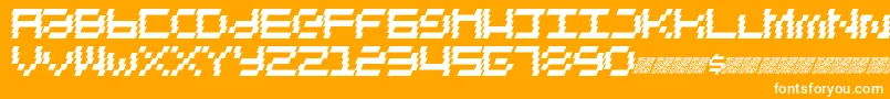 Electrohouse Font – White Fonts on Orange Background