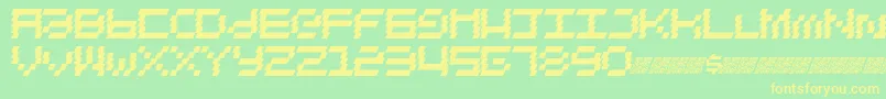 Electrohouse Font – Yellow Fonts on Green Background