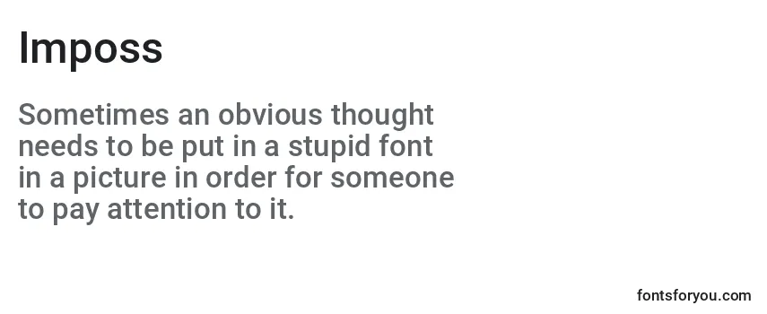 Review of the Imposs Font