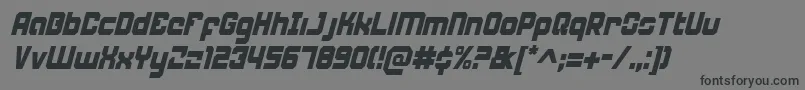 Weaponeerci-Schriftart – Schwarze Schriften auf grauem Hintergrund