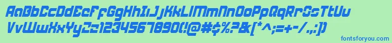 Weaponeerci Font – Blue Fonts on Green Background