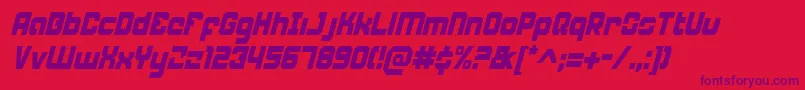 Weaponeerci Font – Purple Fonts on Red Background