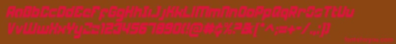 Weaponeerci Font – Red Fonts on Brown Background