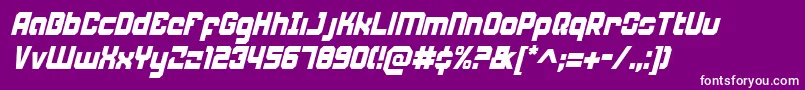 Weaponeerci Font – White Fonts on Purple Background