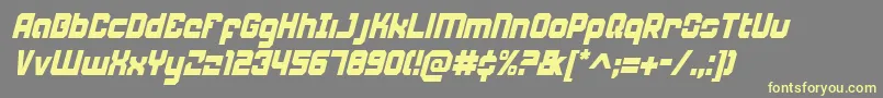 Weaponeerci Font – Yellow Fonts on Gray Background