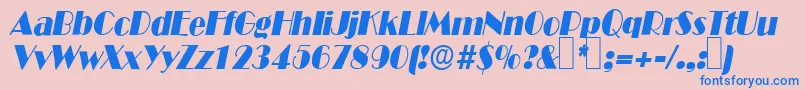 fuente B821DecoItalic – Fuentes Azules Sobre Fondo Rosa