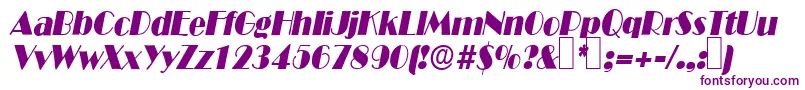 B821DecoItalic-fontti – violetit fontit valkoisella taustalla