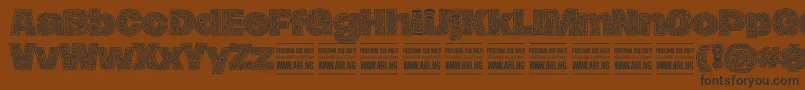 HierografPersonal Font – Black Fonts on Brown Background