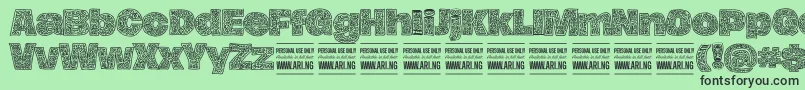 HierografPersonal Font – Black Fonts on Green Background