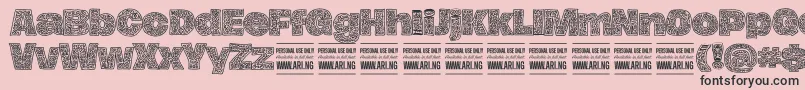 HierografPersonal Font – Black Fonts on Pink Background
