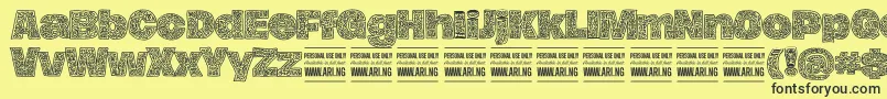 HierografPersonal Font – Black Fonts on Yellow Background