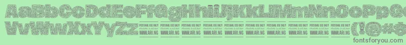 HierografPersonal Font – Gray Fonts on Green Background