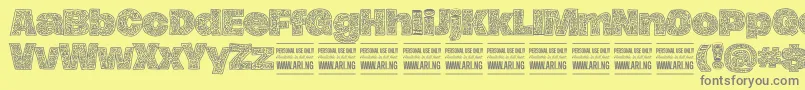 HierografPersonal Font – Gray Fonts on Yellow Background