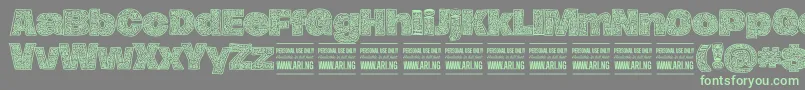 HierografPersonal Font – Green Fonts on Gray Background