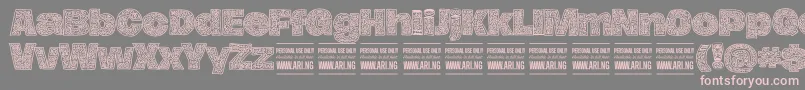HierografPersonal Font – Pink Fonts on Gray Background