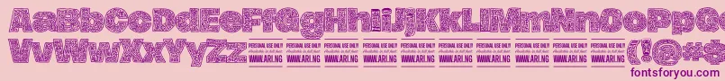 Шрифт HierografPersonal – фиолетовые шрифты на розовом фоне