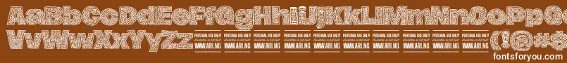 HierografPersonal Font – White Fonts on Brown Background