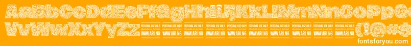 HierografPersonal Font – White Fonts on Orange Background