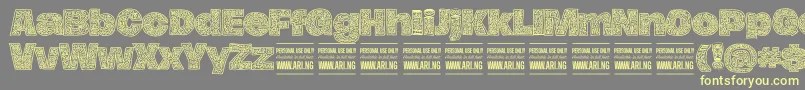 Шрифт HierografPersonal – жёлтые шрифты на сером фоне