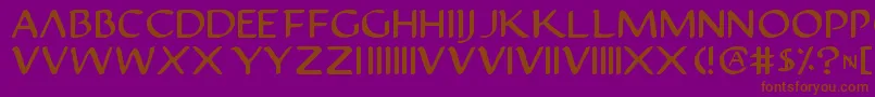 Justv2-fontti – ruskeat fontit violetilla taustalla