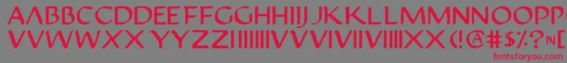 Justv2 Font – Red Fonts on Gray Background