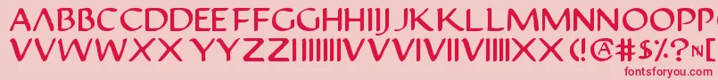 Justv2 Font – Red Fonts on Pink Background