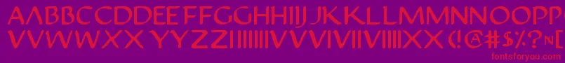 Justv2 Font – Red Fonts on Purple Background