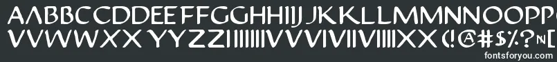 Justv2-fontti – valkoiset fontit mustalla taustalla