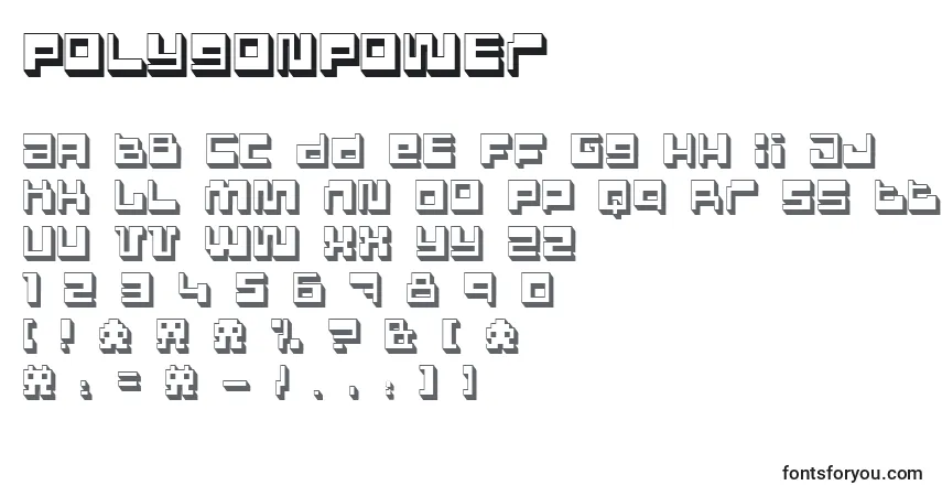 Fuente PolygonPower - alfabeto, números, caracteres especiales
