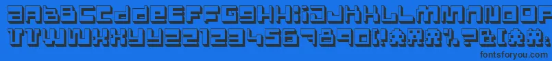 PolygonPower Font – Black Fonts on Blue Background