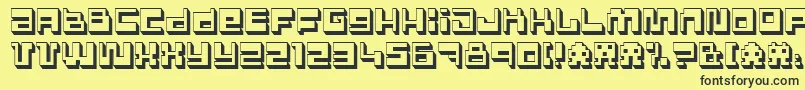 PolygonPower Font – Black Fonts on Yellow Background