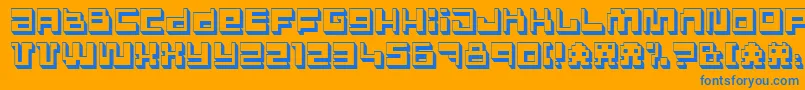 PolygonPower Font – Blue Fonts on Orange Background