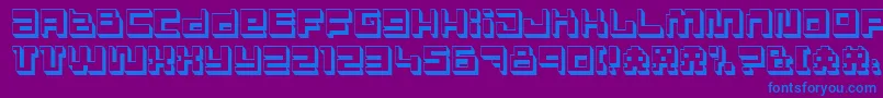 PolygonPower Font – Blue Fonts on Purple Background