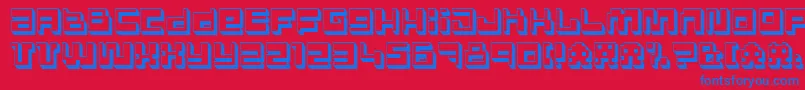 PolygonPower Font – Blue Fonts on Red Background