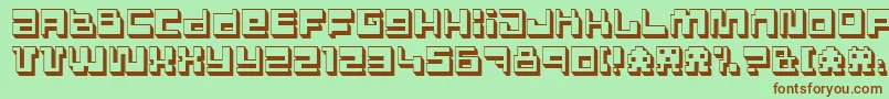 PolygonPower Font – Brown Fonts on Green Background