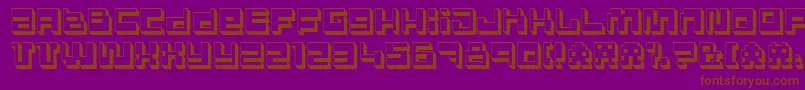 PolygonPower Font – Brown Fonts on Purple Background