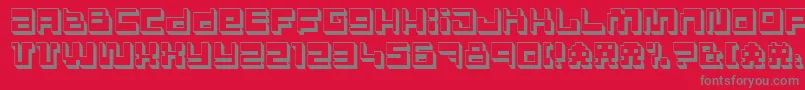 PolygonPower Font – Gray Fonts on Red Background