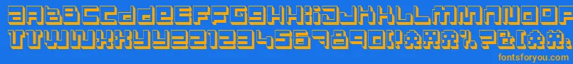 PolygonPower Font – Orange Fonts on Blue Background