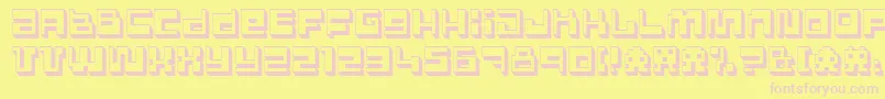 PolygonPower Font – Pink Fonts on Yellow Background