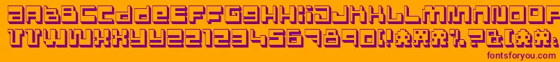 PolygonPower Font – Purple Fonts on Orange Background