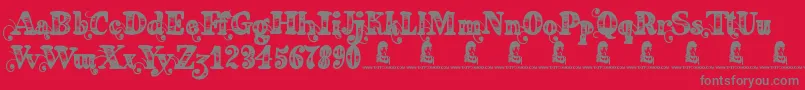 FearingMadness Font – Gray Fonts on Red Background