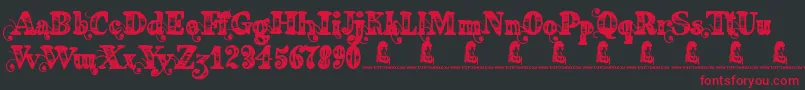 FearingMadness Font – Red Fonts on Black Background
