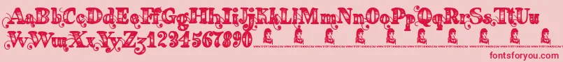 Шрифт FearingMadness – красные шрифты на розовом фоне