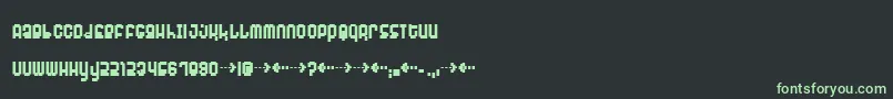 MonophonicBold-fontti – vihreät fontit mustalla taustalla