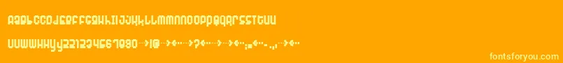 フォントMonophonicBold – オレンジの背景に黄色の文字