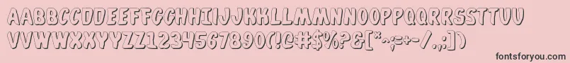 WhatafontShadow Font – Black Fonts on Pink Background