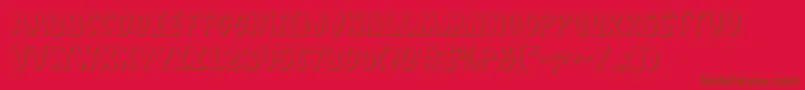 WhatafontShadow-fontti – ruskeat fontit punaisella taustalla